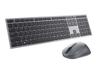 Dell Pro Plus Keyboard and Mouse KM7321W - Sats med tangentbord och mus - trådlös - 2.4 GHz, Bluetooth 5.0 - QWERTY - hela norden - Titan gray - med 3 years NBD Advance Exchange - för Latitude 7320 Detachable; XPS 17 9710 KM7321WGY-NOR
