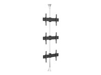 Multibrackets M Floor to Ceiling Mount Pro MBFC3U - Monteringssats (golv till takmontering) - för 3 LCD-bildskärmar - aluminium, stål - krom - skärmstorlek: 40"-65" 7350073735754