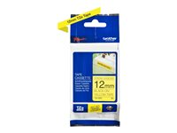 Brother TZe-S631 - Extrastark häftning - svart på gult - Rulle (1,2 cm x 8 m) 1 kassett(er) bandlaminat - för Brother PT-D210, D600, H110; P-Touch PT-1005, 1880, E310, E800; P-Touch Cube Plus PT-P710 TZES631