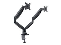 Multibrackets M Deskmount Spring Dual - Monteringssats (montering på skrivbord) - för 2 LCD-bildskärmar - stål, höggradig aluminium - svart - skärmstorlek: 15"-27" 7350073733286