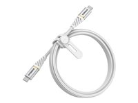 OtterBox Premium - USB-kabel - 24 pin USB-C (hane) till 24 pin USB-C (hane) - 1 m - molnhimmelfärgad vit 78-52680