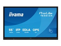 iiyama ProLite TE5513A-B1AG - 55" Diagonal klass (54.6" visbar) LED-bakgrundsbelyst LCD-skärm - interaktiv digital skyltning - med pekskärm (multi-touch) / PC-anslutning som tillval - 4K UHD (2160p) 3840 x 2160 - svart ram med matta ytor TE5513A-B1AG