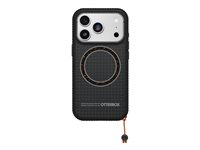 OtterBox Sole Series - Baksidesskydd för mobiltelefon - MagSafe-kompatibilitet - polykarbonat, nylontextil, TPE (termaplastisk elastomer) - midnatt krets (svart) - för Apple iPhone 17 Pro 77-99404