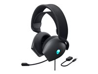 Alienware Gaming Headset AW520H - Headset - fullstorlek - kabelansluten - USB, 3,5 mm kontakt - Dark Side of the Moon AW520H-G-DEAM