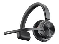 HP Poly Voyager 4310 - Voyager 4300 UC series - headset - på örat - Bluetooth - trådlös, kabelansluten - USB-C, USB-A via Bluetooth-adapter - svart - Certifierad för Microsoft-teams 77Y95AA