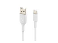 Belkin BoostCharge - USB-kabel - USB-C (hane) till USB (hane) - 3 m - vit CAB001BT3MWH