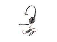 HP Poly Blackwire 3210 - Blackwire 3200 Series - headset - på örat - kabelansluten - USB-A - svart - Skype-certifierat, Cisco Jabber-certifierad, Avaya-certifierad 80S01AA