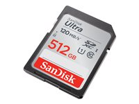 SanDisk Ultra - Flash-minneskort - 512 GB - Class 10 - SDXC UHS-I SDSDUNC-512G-GN6IN