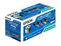 Epson Economy Pack - 4-pack - svart, gul, cyan, magenta - original - tonerkassett - för AcuLaser C1100, CX11 C13S050268