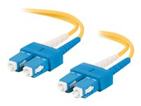 C2G SC-SC 9/125 OS1 Duplex Singlemode PVC Fiber Optic Cable (LSZH) - Patch-kabel - SC enkelläge (hane) till SC enkelläge (hane) - 5 m - 5 m - fiberoptisk - duplex - 9 / 125 mikrometer - OS1 - halogenfri - gul 85571