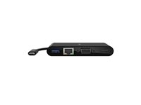 Belkin - Multimedia- och laddningsadapter - USB-C - VGA, HDMI - 1GbE AVC004BTBK