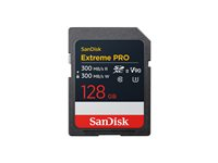 SanDisk Extreme Pro - Flash-minneskort - 128 GB - Video Class V90 / UHS-II U3 / Class10 - SDXC UHS-II SDSDXDM-128G-GN4IN