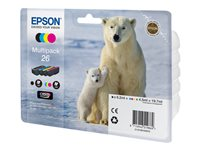 Epson 26 Multipack - 4-pack - svart, gul, cyan, magenta - original - blister med RF-larm/akustiskt larm - bläckpatron - för Expression Premium XP-510, 520, 600, 605, 620, 625, 700, 720, 800, 820 C13T26164020