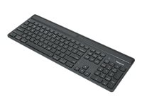 Targus EcoSmart - Tangentbord - hållbar energiutvinning - antimikrobiell - bakgrundsbelyst - trådlös - Bluetooth 5.0 - AZERTY - fransk - tangentbrytare: Saxnyckel - svart - recycled packaging AKB868FR