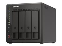 QNAP TS-453E - NAS-server - 4 fack - 16 TB - SATA 6Gb/s - HDD 4 TB x 4 - RAID 0, 1, 5, 6, 10, JBOD - RAM 8 GB - 2.5 Gigabit Ethernet - iSCSI support TS-453E-8G + HDWG440UZSVA