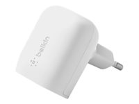 Belkin BoostCharge - Strömadapter - PPS-teknik - 20 Watt - 3 A - Strömmatning 3.1 (24 pin USB-C) - vit WCA006VFWH