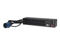 APC Switched Rack PDU - Kraftkontrollenhet (kan monteras i rack) - AC 230 V - Ethernet 10/100 - utgångskontakter: 16 - 2U - 19" - svart - för P/N: AR3100, AR3150 AP7922