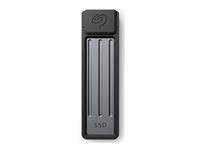Seagate STMX1000400 - SSD - 1 TB - ultra-compact - extern (portabel) - USB 3.2 Gen 2 (USB-C kontakt) - mörkgrå - med Seagate Rescue Data Recovery STMX1000400