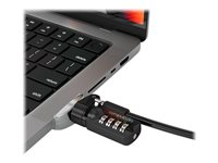 Compulocks Ledge Lock Adapter for MacBook Pro 14" M1, M2 & M3 with Combination Cable - Adapter för säkerhetslåsurtag - med kombinationslås - för Apple MacBook Pro 14.2 in (M1, M2, M3) MBPR14LDG01CL