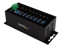 StarTech.com USB 3.0-hubb med 7 portar - Industriell USB-A-hubb i metall med ESD-skydd och 350 W överspänningsskydd - Monterbar på DIN-skena, vägg eller skrivbord - TAA-kompatibel USB-expansionshubb - Hubb - 7 x SuperSpeed USB 3.0 - DIN-skenmonterbar, väggmonterbar - likström - för P/N: ITB20D3250, USB312SAT3CB, USB315CB2M, USBLT1MWS, USBLT2MBR, USBLTM1MBK, USBLTM1MWH ST7300USBME