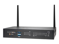SonicWall TZ470W - Essential Edition - säkerhetsfunktion - 1GbE, 2.5GbE - Wi-Fi 5 - 2.4 GHz, 5 GHz - SonicWall säkerhetsuppgradering, plusprogram (3 år) - skrivbord 02-SSC-6814