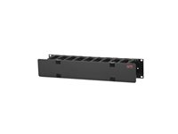 APC Horizontal Cable Manager Single-Sided with Cover - Kabelhållarsats för rack - svart - 2U - 19" - TAA-kompatibel - för Smart-UPS X 3000VA Short Depth Tower/Rack LCD AR8600A