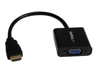 Startech - Videokort - HDMI hane till HD-15 (VGA) hona - 24.5 cm - svart - stöd för 1080p, aktiv - för P/N: DK30C2DPEPUE, DK30C2DPPDUE, DK31C3HDPD, DK31C3HDPDUE, SV211HDUC, SV221HUC4K HD2VGAE2