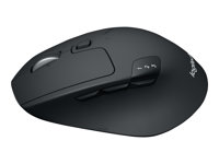 Logitech M720 Triathlon - Mus - högerhänt - optisk - 7 knappar - trådlös - Bluetooth, 2.4 GHz - trådlös USB-mottagare 910-004791