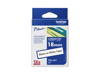 Brother TZe-241 - Standardlim - svart på vitt - Rulle (1,8 cm x 8 m) 1 kassett(er) bandlaminat - för Brother PT-D600; P-Touch PT-1880, D450, E310, E550, E800, P900; P-Touch Cube Plus PT-P710 TZE241