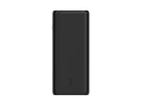 Belkin - Power bank - 20000 mAh - 20 Watt - PD, Fast Charge - 3 utdatakontakter (24 pin USB-C, 2 x USB) - på kabel: USB-C - svart BPB014BTBK
