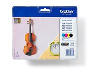 Brother LC127XL Value Pack - 4-pack - hög kapacitet - svart, gul, cyan, magenta - original - blister - bläckpatron - för Brother DCP-J4110DW LC127XLVALBP