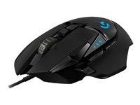 Logitech Gaming Mouse G502 (Hero) - Mus - optisk - 11 knappar - kabelansluten - USB 910-005470