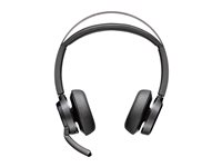 Poly Voyager Focus 2 - Headset - på örat - Bluetooth - trådlös, kabelansluten - USB-C via Bluetooth-adapter - svart - Certifierad för Microsoft-teams 76U47AA