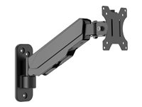 Multibrackets M Monitormount Wall Basic Single - Monteringssats (lutningsvridbar arm, fullrörelsemontering) - för LCD-TV - svart - skärmstorlek: 17"-32" - väggmonterbar 7350105210013