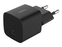 Belkin BoostCharge - Strömadapter - PPS-teknik - 25 Watt - PD 3.1/PPS, Fast Charge (24 pin USB-C) WCA012KQBK