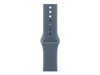 Apple - Band för smart klocka - 46mm - storlek S/M - ankare blå - för Watch Hermès Series 9, SE 3, Series 10, Series 11, Series 8, Series 9, Ultra 2, Ultra 3 MFGX4ZM/A