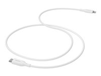 mophie essentials - USB-kabel - 24 pin USB-C (hane) till Lightning (hane) - 1 m - USB Power Delivery (60W) - vit 409911862