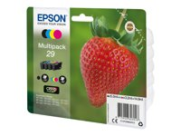 Epson 29 Multipack - 4-pack - svart, gul, cyan, magenta - original - blister - bläckpatron - för Expression Home XP-245, 247, 255, 257, 332, 342, 345, 352, 355, 435, 442, 445, 452, 455 C13T29864012