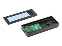 StarTech.com USB-C 10 Gbit/s M.2 NVMe PCIe SSD-inneslutning - Slitstark aluminium externt M.2 PCIe M-Key-hölje IP67-klassad - 1 GB/s läs/skriv - Stöder 2230/2242/2260/2280 - TB3-kompatibel - Mac/PC - Förvaringslåda - M.2 - M.2 Card - USB 3.2 (Gen 2) - svart - för P/N: PEXUSB321C M2E1BRU31C