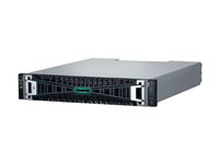 HPE Modular Smart Array 2070 10/25GbE iSCSI SFF Storage - Halvledarenhet/hårddisk-array - 46 TB - 24 fack (SAS-3) - SSD 3.84 TB x 12 - iSCSI (10 GbE), iSCSI (25 GbE) (extern) - kan monteras i rack - 2U - med 4 x 25Gb iSCSI XCVR-transceiver P84179-B25