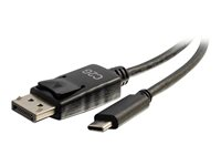 C2G - Adapterkabel - 24 pin USB-C (hane) till DisplayPort (hane) - USB 3.1 / Thunderbolt 3 / DisplayPort - 30.5 cm - stöd för 4K, guldblinkade kontakter - svart 26899