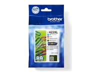 Brother LC422XL Multipack - 4-pack - Lång livslängd - svart, gul, cyan, magenta - original - bläckpatron - för Brother MFC-J5345DW LC422XLVALDR