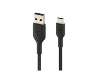 Belkin BoostCharge - USB-kabel - 24 pin USB-C (hane) till USB (hane) - 2 m - svart CAB002BT2MBK