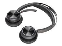 Poly Voyager Focus 2 - Headset - på örat - Bluetooth - trådlös, kabelansluten - aktiv brusradering - USB-C via Bluetooth-adapter - svart 77Y89AA