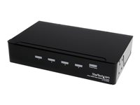 StarTech.com HDMI Splitter 1 In 4 Out - 1080p - 4 Port -Mounting Brackets - 1.3 Audio - HDMI Multi Port - HDMI Audio Splitter (ST124HDMI2) - Linjedelare för video - 4 x HDMI + 4 x ljud - skrivbordsmodell - för P/N: SVA12M2NEUA, SVA12M5NA ST124HDMI2