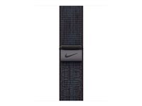 Apple Nike - Slinga för smart klocka - 40mm - 130 - 190 mm - svart/blå MC1L4ZM/A