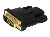 Startech HDMI till DVI-D-videokabeladapter - F/M - Videokort - dubbel länk - HDMI hona till DVI-D hane - svart - för P/N: HDMM1MP, HDMM2MP, HDMM3MP, RKCOND17HD, SV231DHU34K6, SV231HU34K6, SV431HU34K6 HDMIDVIFM