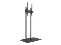 Multibrackets M Pro Dual Pole Floorbase - Ställ - för LCD-display - plast, aluminium, stål - svart - skärmstorlek: 65"-90" - golvstående 7350073738960