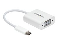 StarTech USB-C- till VGA-adapter - vit - USB/VGA-adapter - USB-C (hane) till HD-15 (VGA) (hona) - USB 3.1 Gen 1 / Thunderbolt 3 - 17.5 m - USB-ström, 1920 x 1200 (WUXGA) stöd - vit - för P/N: TB3DK2DPPD, TB3DK2DPPDUE, TB3DK2DPW, TB3DK2DPWUE, TB3DKDPMAW, TB3DKDPMAWUE CDP2VGAW