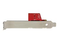 StarTech.com x4 PCI Express 3.0 till M.2 PCIe NVMe SSD Adapter - Gränssnittsadapter - M.2 - Expansion Slot to M.2 - M.2 Card - PCIe x4 - röd - för P/N: BNDTB10GI, BNDTB210GSFP, BNDTB310GNDP, BNDTB410GSFP, BNDTB4M2E1, BNDTBUSB3142 PEX4M2E1